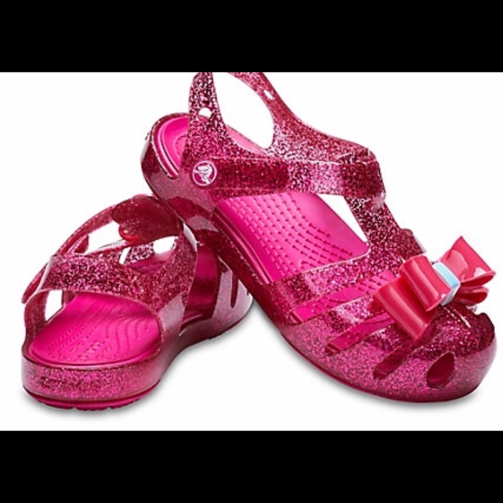 Kids crocs Isabella bow embellished sandal